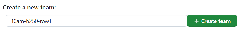 GitHub classroom team name example